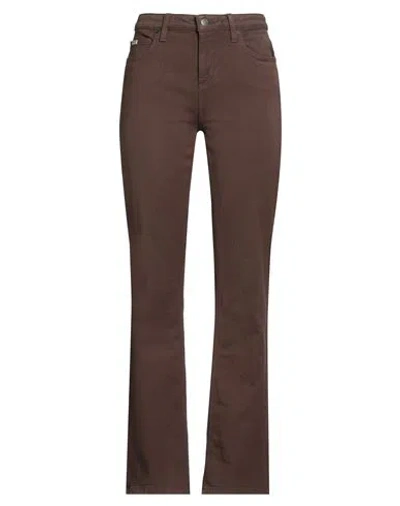 Guess Woman Jeans Chocolate Brown Size 32 Cotton, Elastane