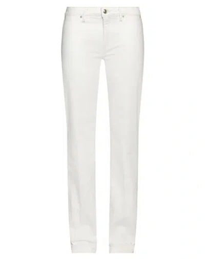 Guess Woman Jeans Ivory Size 30-wl33 Cotton, Elastane In White