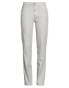 Guess Woman Jeans Light Grey Size 28w-32l Cotton, Polyester, Elastane In White