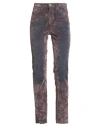 Guess Woman Jeans Purple Size 25w-29l Cotton, Viscose, Elastane In Brown