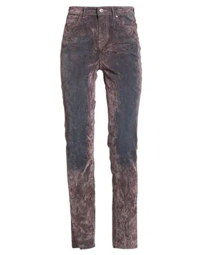 Guess Woman Jeans Purple Size 25w-29l Cotton, Viscose, Elastane In Brown