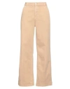 Guess Woman Jeans Sand Size 30w-29l Cotton, Polyester, Elastane In Beige
