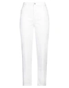 Guess Woman Jeans White Size 30w-29l Cotton, Elastane In White