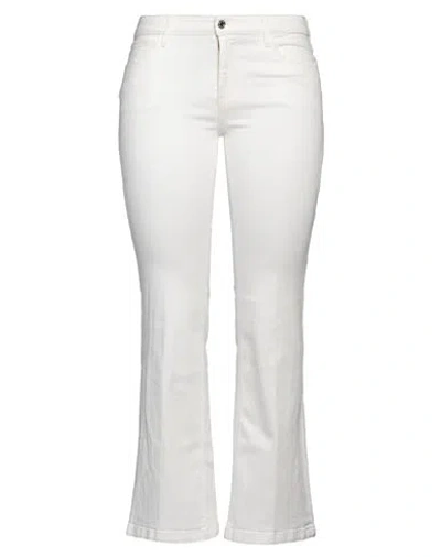 Guess Woman Jeans White Size 32w-32l Cotton, Elastane