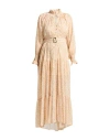 Guess Woman Maxi Dress Beige Size M Polyester