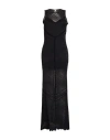 Guess Woman Maxi Dress Black Size L Cotton, Modal, Elastane