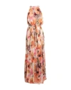 Guess Woman Maxi Dress Mandarin Size S Viscose In Mandarin