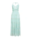 Guess Woman Maxi Dress Sky Blue Size L Viscose, Silk