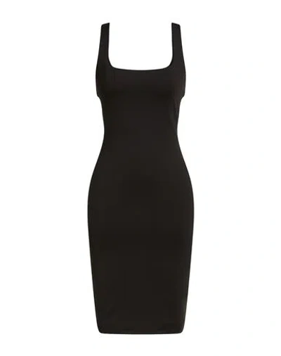 Guess Woman Midi Dress Black Size S Polyamide, Elastane