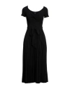 Guess Woman Midi Dress Black Size Xs Polyester, Elastane, Viscose