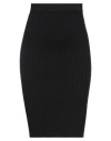 Guess Woman Midi Skirt Black Size M Viscose, Metallic Fiber, Polyester, Polyamide In Black