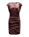 Guess Woman Mini Dress Antique Rose Size S Polyester, Elastane, Polyurethane In Pink