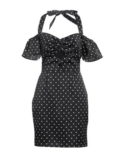 Guess Woman Mini Dress Black Size 4 Polyester, Elastane