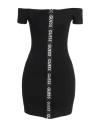 Guess Woman Mini Dress Black Size S Cotton, Elastane