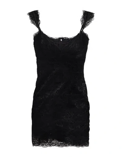 Guess Woman Mini Dress Black Size Xs Nylon, Elastane