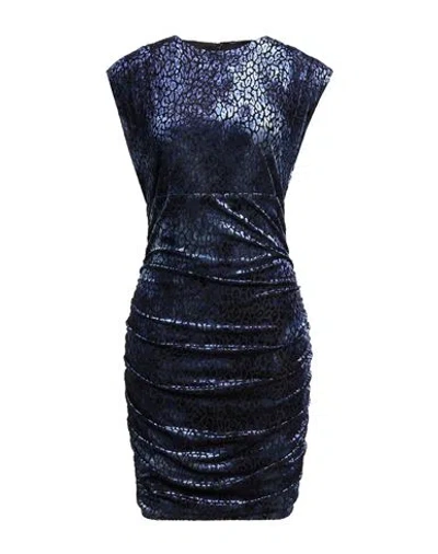 Guess Woman Mini Dress Blue Size L Polyamide, Polyester, Elastane