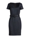 Guess Woman Mini Dress Blue Size Xs Viscose, Polyamide, Polyester, Elastane In Blue
