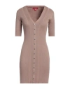 Guess Woman Mini Dress Camel Size M Viscose, Polyamide
