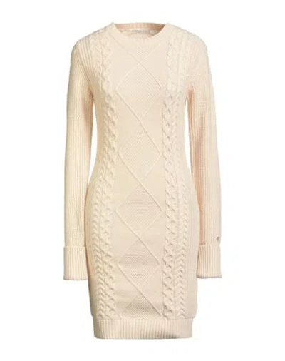 Guess Woman Mini Dress Cream Size M Polyamide, Acrylic, Wool