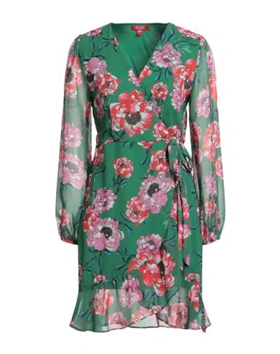 Guess Woman Mini Dress Emerald Green Size L Polyester