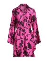 Guess Woman Mini Dress Fuchsia Size M Polyester, Elastane In Pink