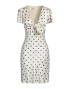 Guess Woman Mini Dress Ivory Size M Ecovero Viscose In White