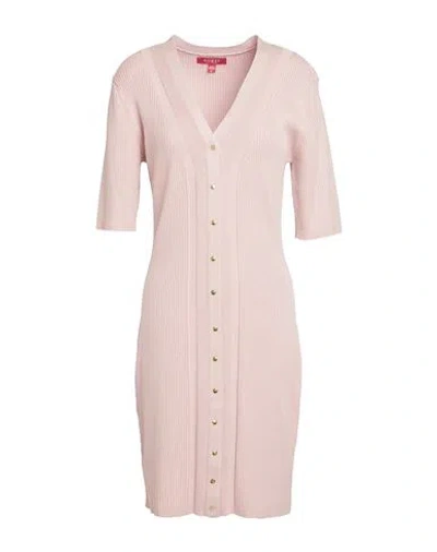 Guess Woman Mini Dress Light Pink Size L Viscose, Polyamide