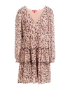 Guess Woman Mini Dress Pink Size L Polyester