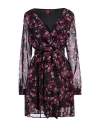 Guess Woman Mini Dress Purple Size Xl Polyester In Purple