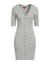 Guess Woman Mini Dress Sage Green Size L Viscose, Polyamide