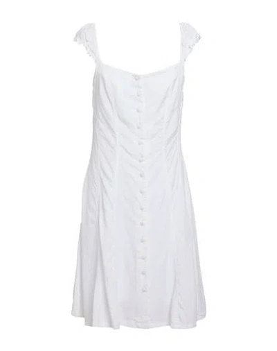 Guess Woman Mini Dress White Size M Lyocell