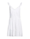 Guess Woman Mini Dress White Size M Cotton
