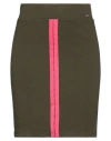 Guess Woman Mini Skirt Military Green Size L Ecovero Viscose, Elastane In Green