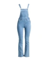 Guess Woman Overalls Blue Size S Cotton, Polyester, Elastane