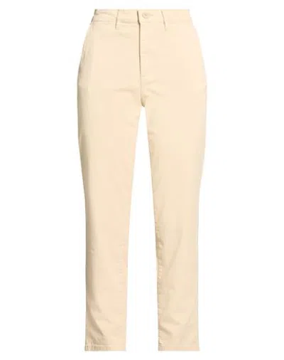 Guess Woman Pants Beige Size 27w-29l Cotton, Elastane In Neutral