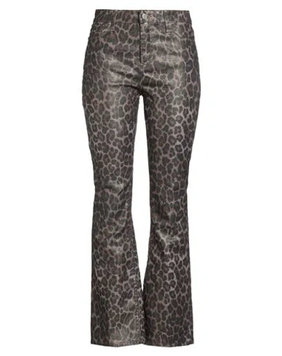 Guess Woman Pants Beige Size 29w-32l Cotton, Polyester, Elastane