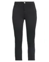 Guess Woman Pants Black Size 24 Cotton, Elastomultiester, Elastane In Black