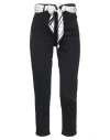 Guess Woman Pants Black Size 24 Cotton, Elastomultiester, Elastane