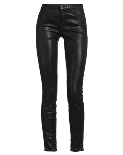 Guess Woman Pants Black Size 24 Cotton, Lyocell, Elasterell-p, Elastane