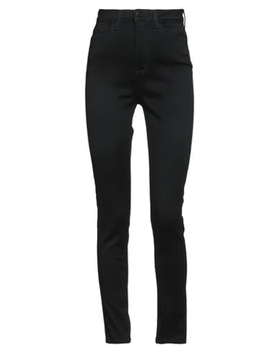 Guess Woman Pants Black Size 25w-28l Cotton, Polyamide, Viscose, Elastane