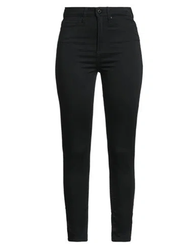 Guess Woman Pants Black Size 27 Cotton, Polyester, Elastane
