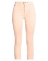 Guess Woman Pants Blush Size 27 Lyocell, Cotton, Elastomultiester, Elastane, Polyester In Neutral
