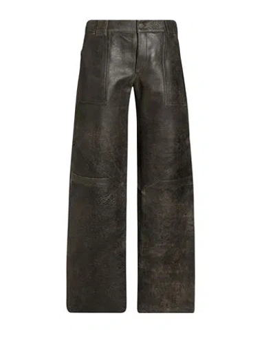 Guess Woman Pants Charcoal Size 30-wl33 Lambskin In Gray
