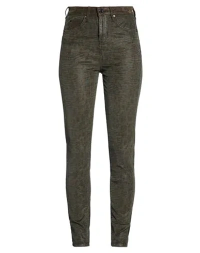 Guess Woman Pants Dark Green Size 28w-29l Cotton, Polyester, Elastane