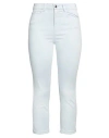 Guess Woman Pants Light Blue Size 32 Tencel Lyocell, Cotton, Elastomultiester, Elastane