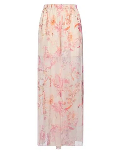 Guess Woman Pants Light Pink Size L Viscose, Silk