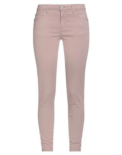 Guess Woman Pants Lilac Size 29w-30l Cotton, Elastomultiester, Elastane In Pink