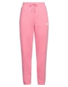 Guess Woman Pants Pink Size L Cotton, Polyester In Pink