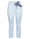 Guess Woman Pants Sky Blue Size 32 Tencel Lyocell, Cotton, Elastomultiester, Elastane
