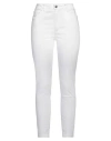 Guess Woman Pants White Size 30w-29l Tencel Lyocell, Cotton, Elastomultiester, Elastane In White